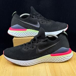 Nike Epic React Flyknit 2 Men's Running Shoes Black Pink BQ8928-003 Size 11